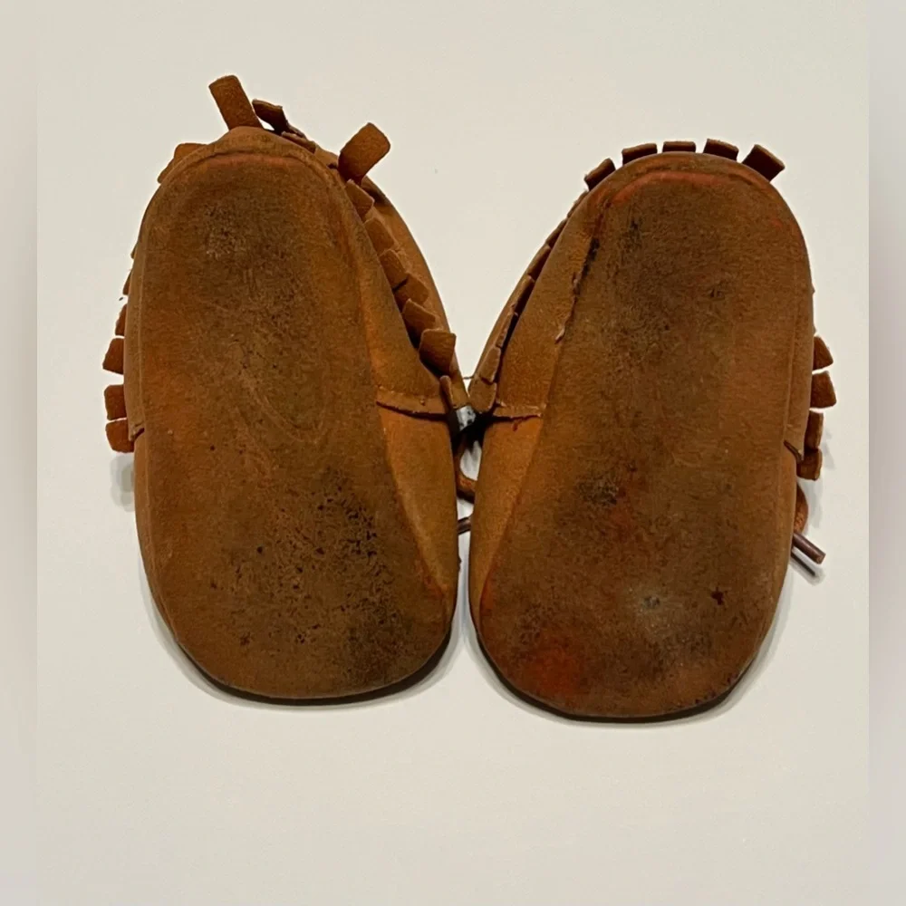 Baby Rust Suede Moccasin Shoes size 0-6